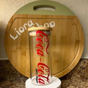 Drinking Glasses with Bamboo Lids and Straws,